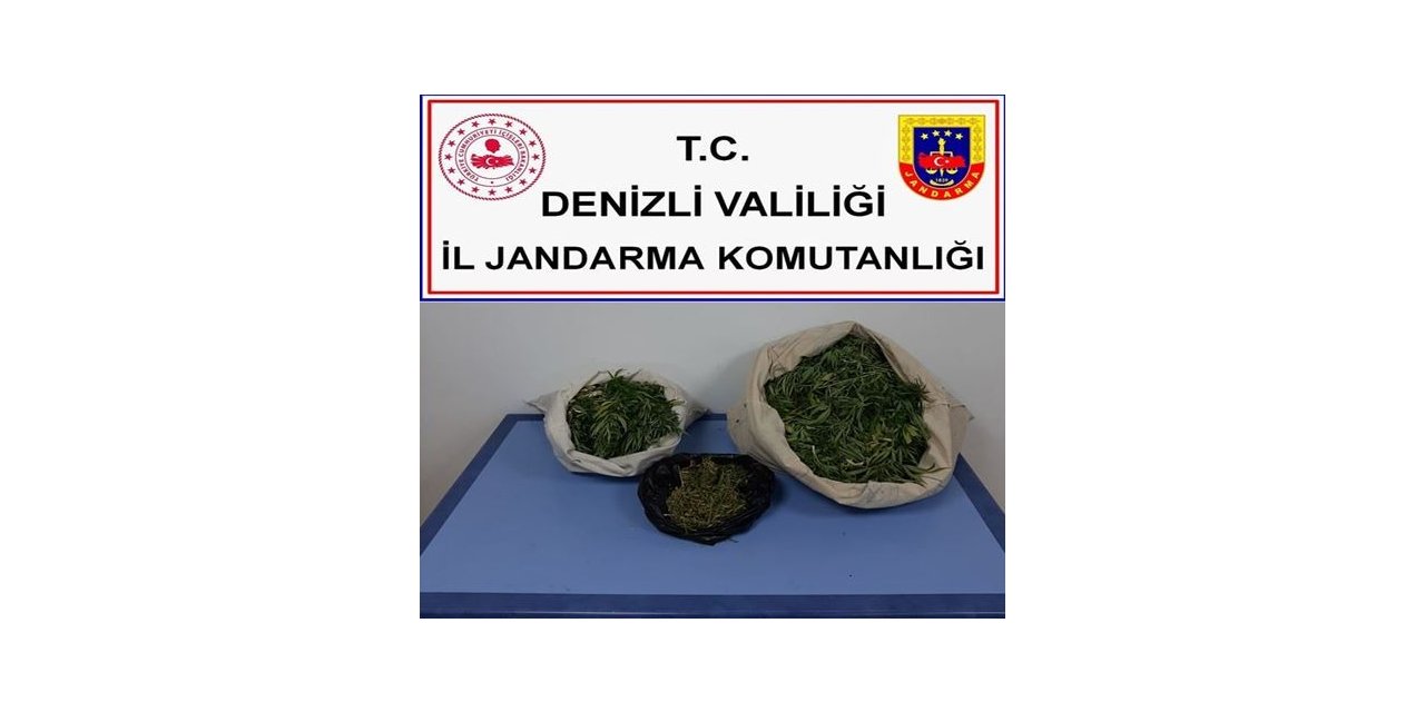 Arazide uyuşturucu kurutmaya çalışırken jandarmaya yakalandılar