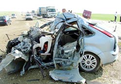 Hatalı sollama kaza getirdi