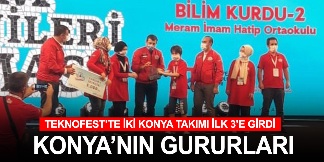 Konya TEKNOFEST'te 2 takımla ilk 3'e girdi