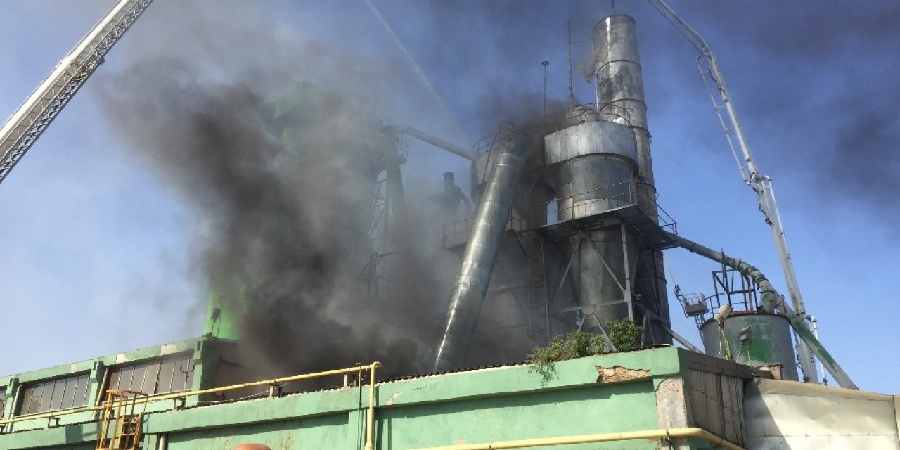 Sunta fabrikasında korkutan yangın