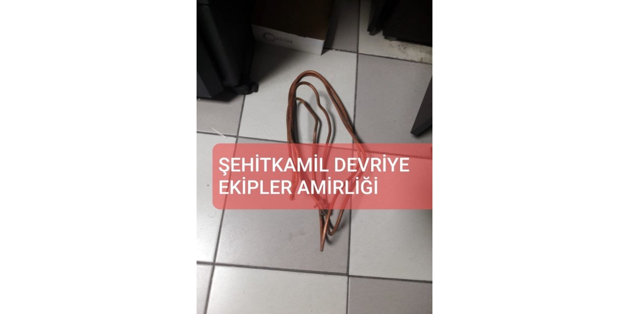 Okul kablolarını çalmak isteyen hırsızlara suçüstü