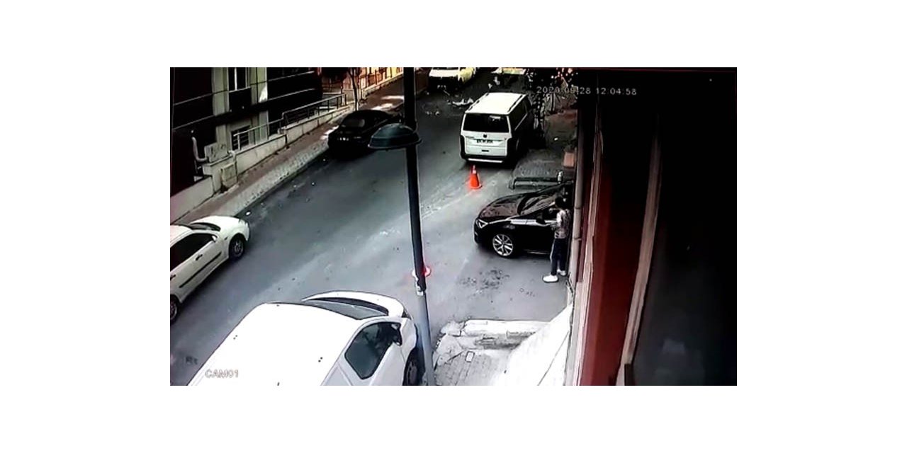 Şişli’de yaşanan patlama kamerada