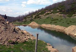 Orman yangınları için gölet...