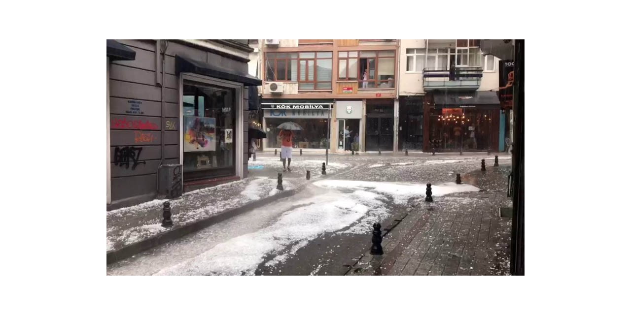 İstanbul’da dolu yağışı