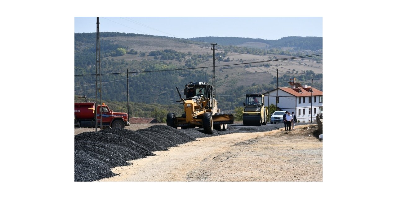 Safranbolu’da köy yolları asfaltlanıyor