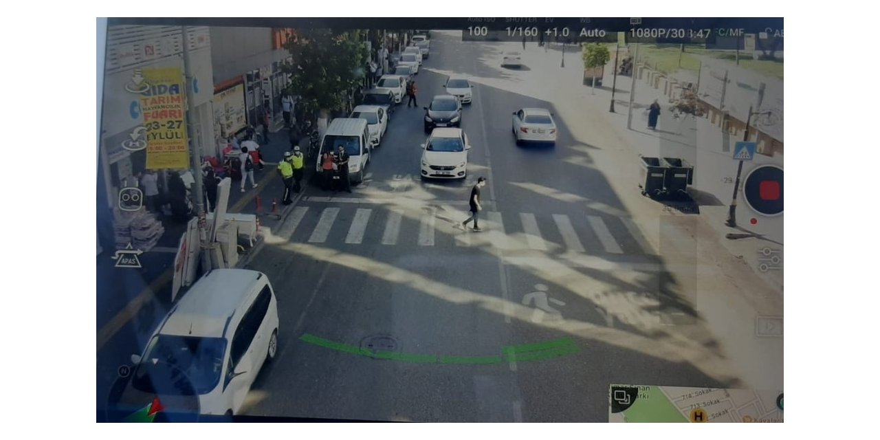 Yayalara yol vermeyen sürücüler drone ile tespit ediliyor