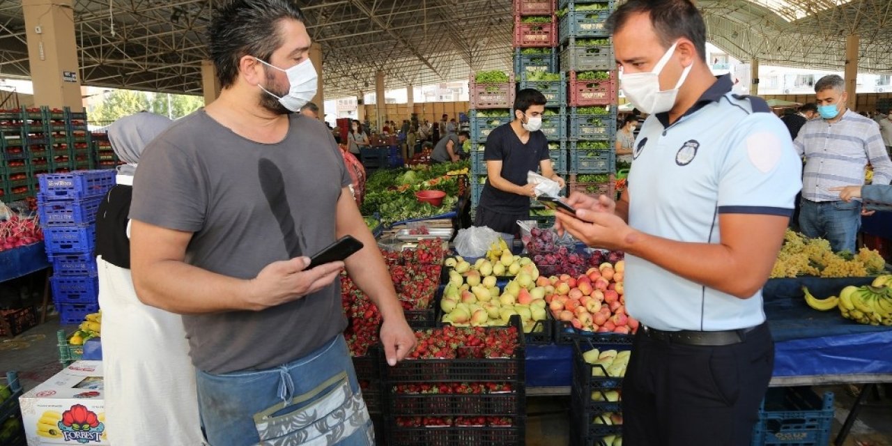 Gaziemir pazarlarında HES kodu denetimi