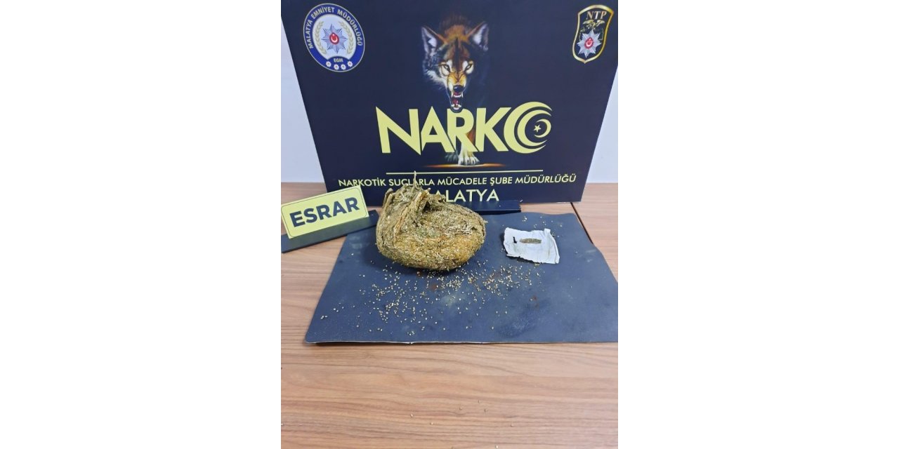 Yolcu otobüsünde esrar bulundu