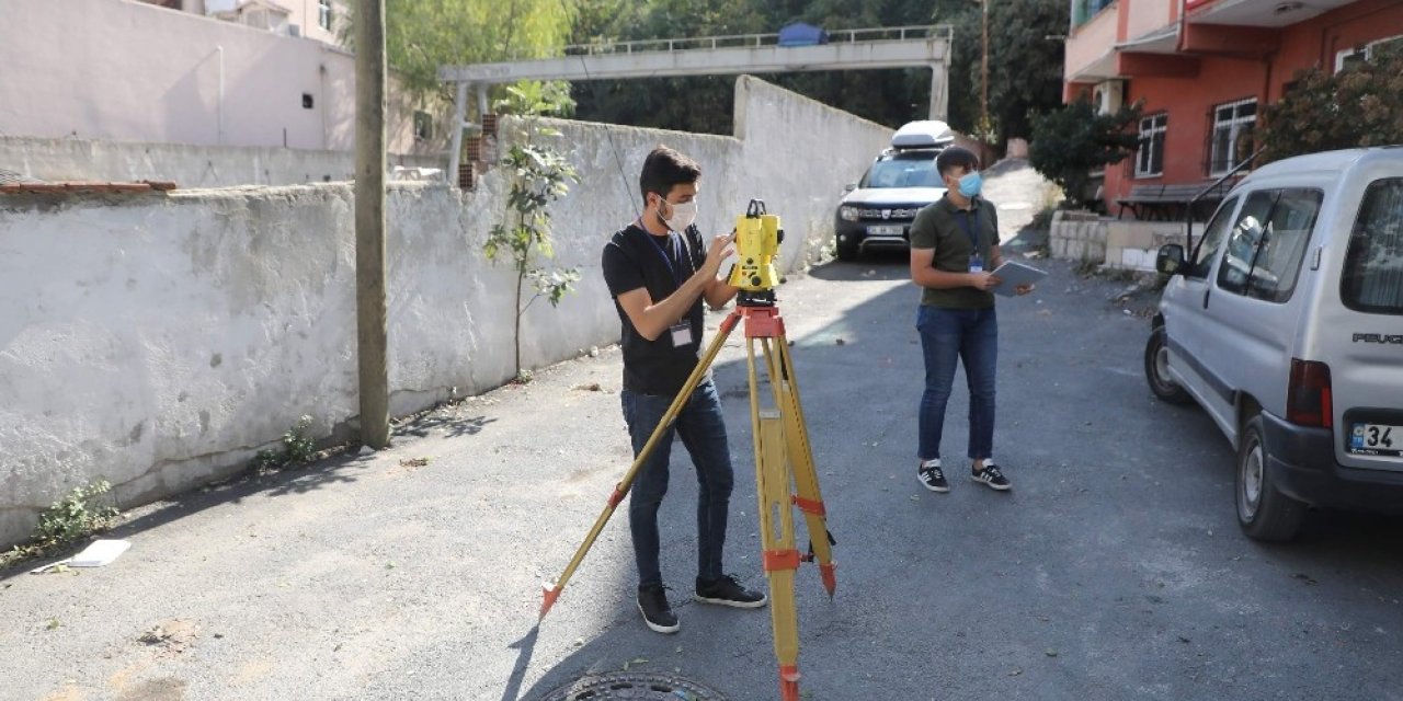 Garaj Üstü Proje Alanı’nda tespit ve ölçümlere başlandı
