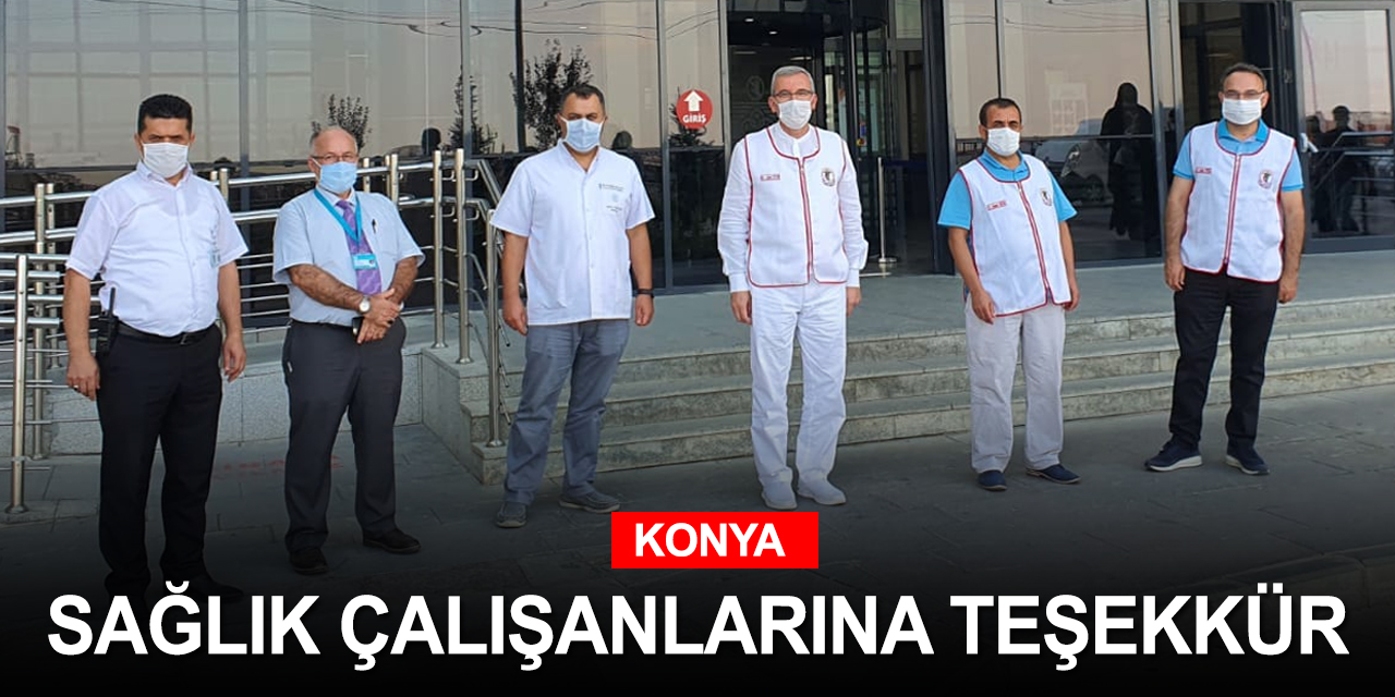 Konya Tabip Odası'ndan sağlık çalışanlarına gece nöbetinde aşureli teşekkür