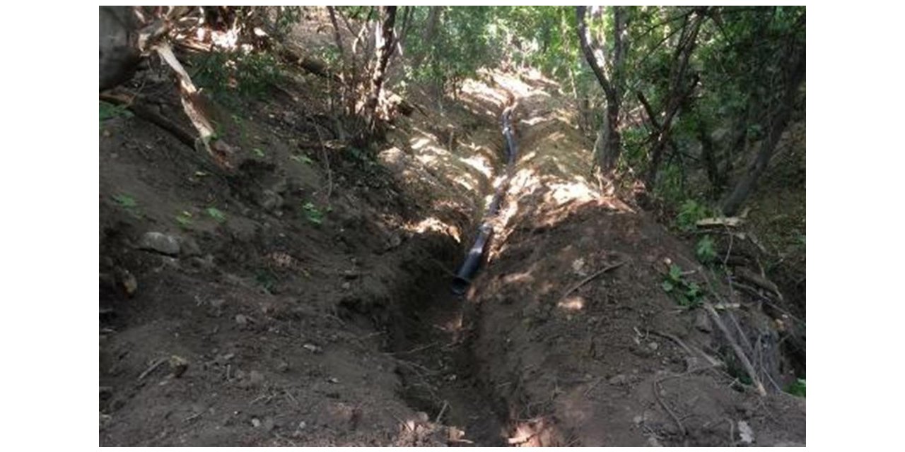 Samrı Köyü’nün hem kanalizasyon hem de içme suyu isale hattı yenilendi