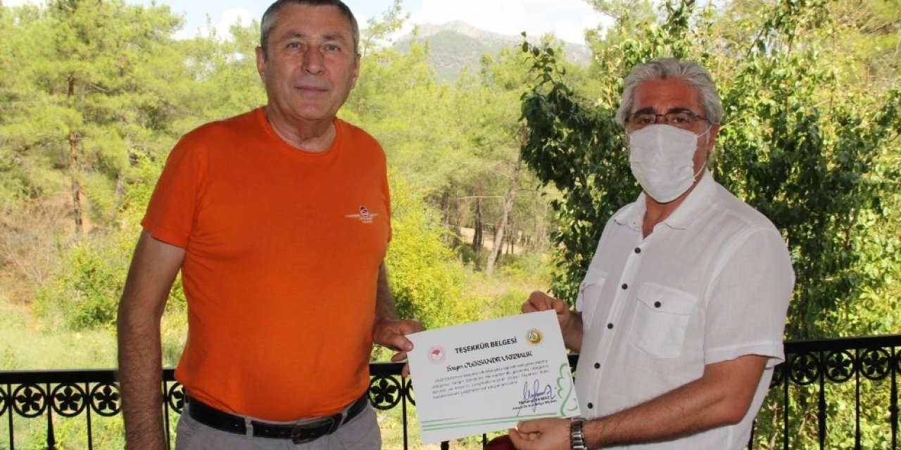 Orman Bölge Müdürü Yılmaz’dan helikopter ekibine teşekkür