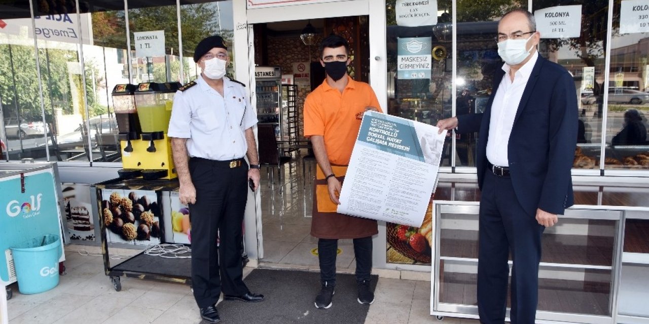 Başkan Gülsoy’dan Hastane Caddesi’nde koronavirüs denetimi