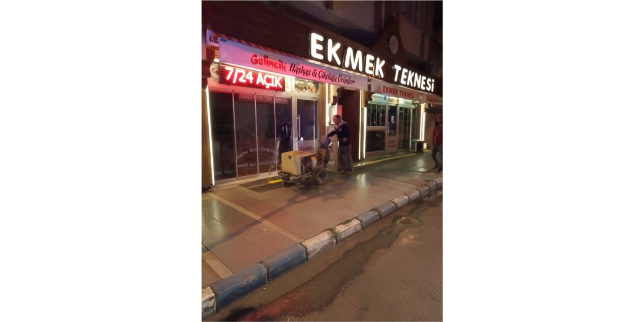 Kaldırım işgaline çizgili önlem