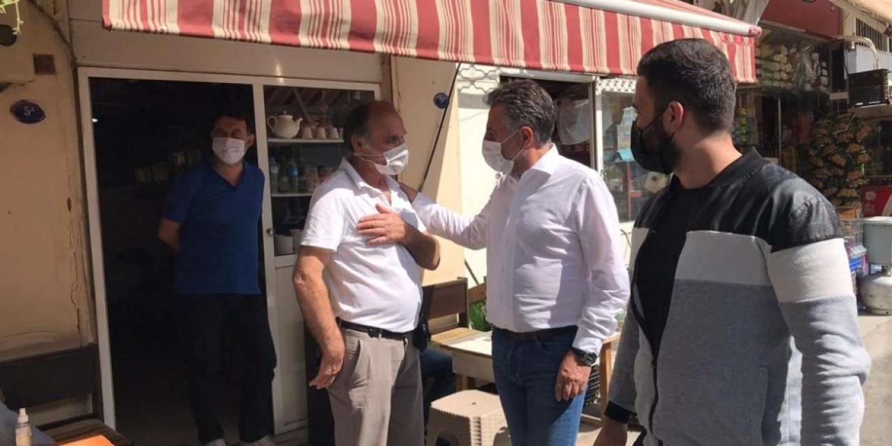 Başkan Sandal, esnafı ziyaret etti