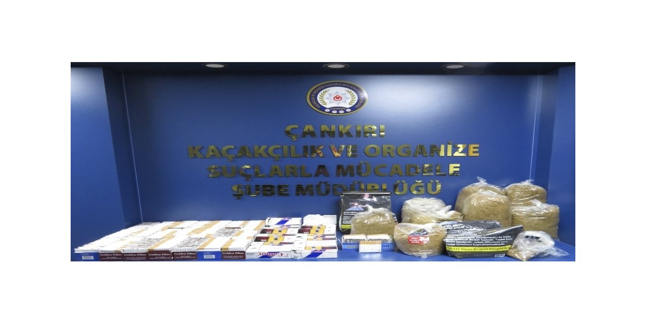 Çok sayıda kaçak makaron ve tütün ele geçirildi