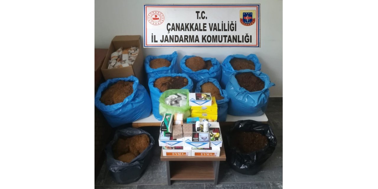 Biga’da kaçak sigara ve tütün operasyonu