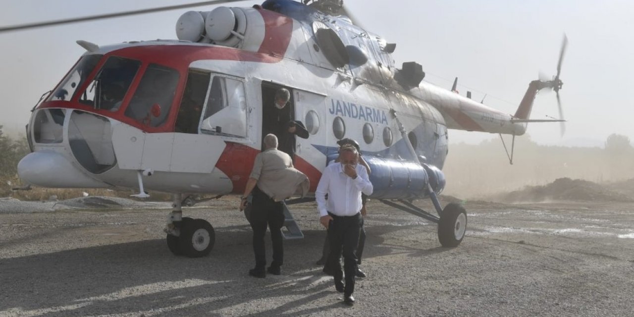 Denizli Valisi Atik helikopter ile trafik denetimine katıldı