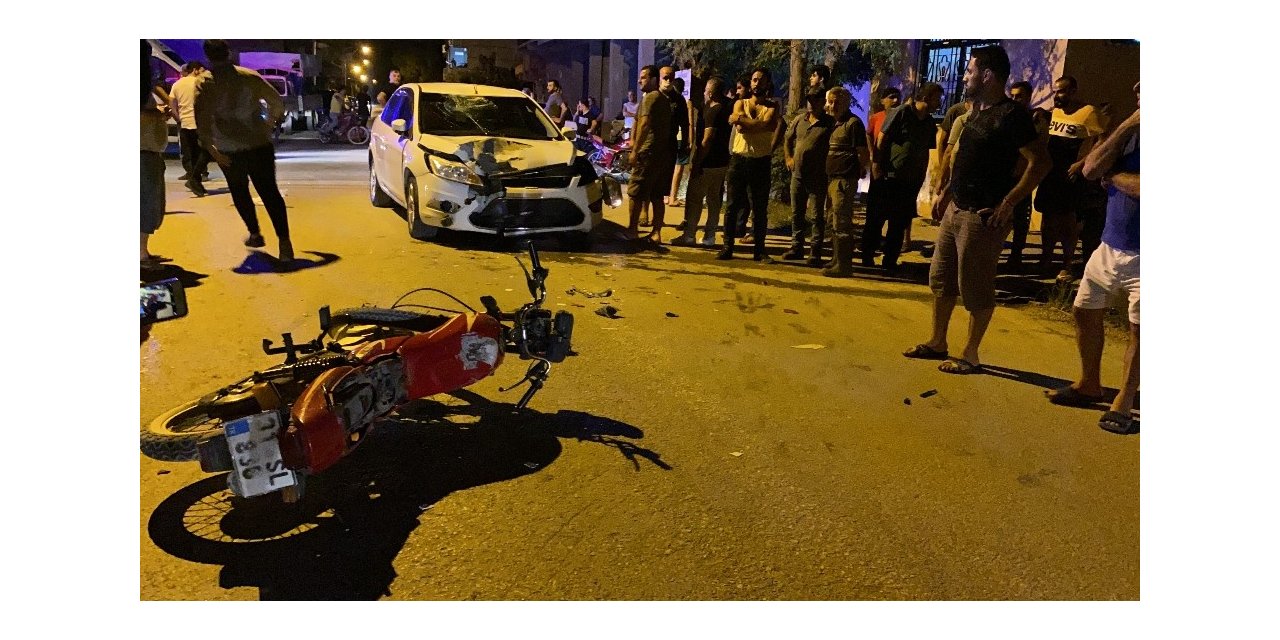 Samandağ’da otomobil ile motosiklet çarpıştı: 2 yaralı