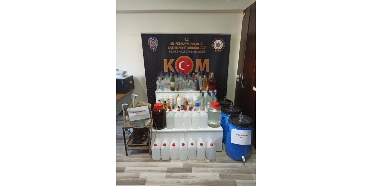 Silifke’de sahte içki operasyonu
