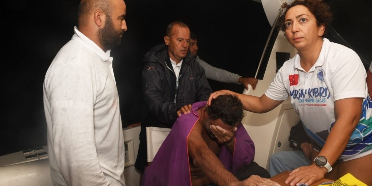 Milli yüzücü Emre Seven’in Mersin - KKTC yüzüşü yarım kaldı