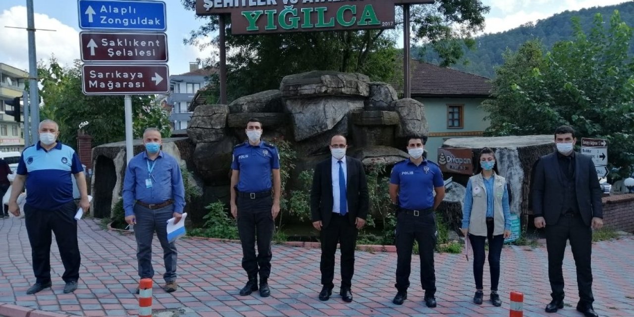 Yığılca’da korona virüs denetimleri sürüyor