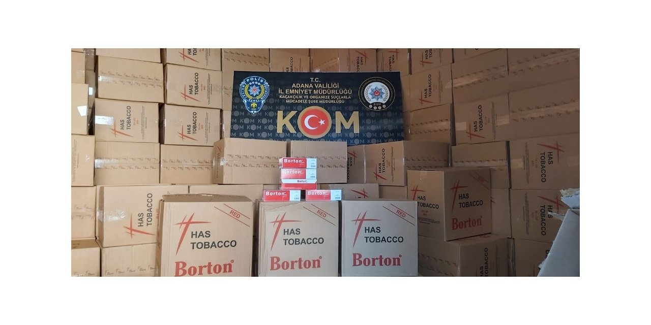 Adana’da 3 milyon 600 bin liralık makaron ele geçirildi