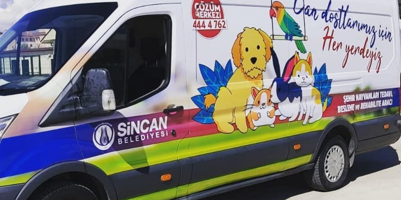 Sincan’da sokak hayvanları için acil müdahale aracı hizmet veriyor