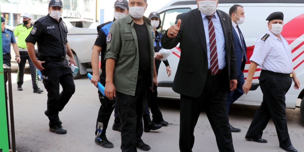 Aksaray Emniyet Müdürü ve Alay Komutanından hem kontrol hem de tebrik