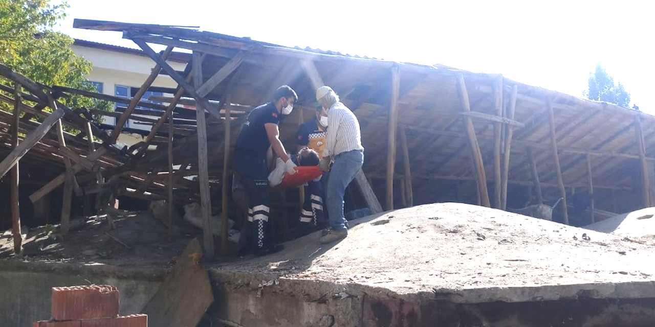Konya'da çatı tamirinde zemin çöktü! 1 yaralı