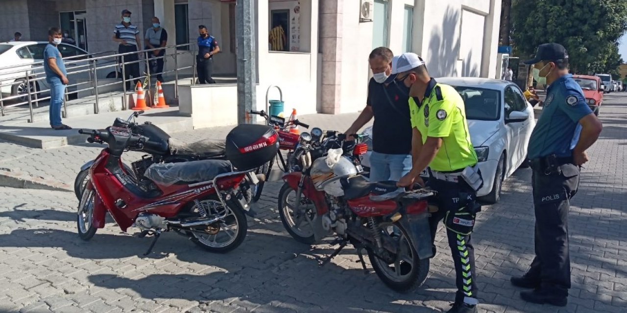 Karaisalı’da uygunsuz motosikletler toplanıyor