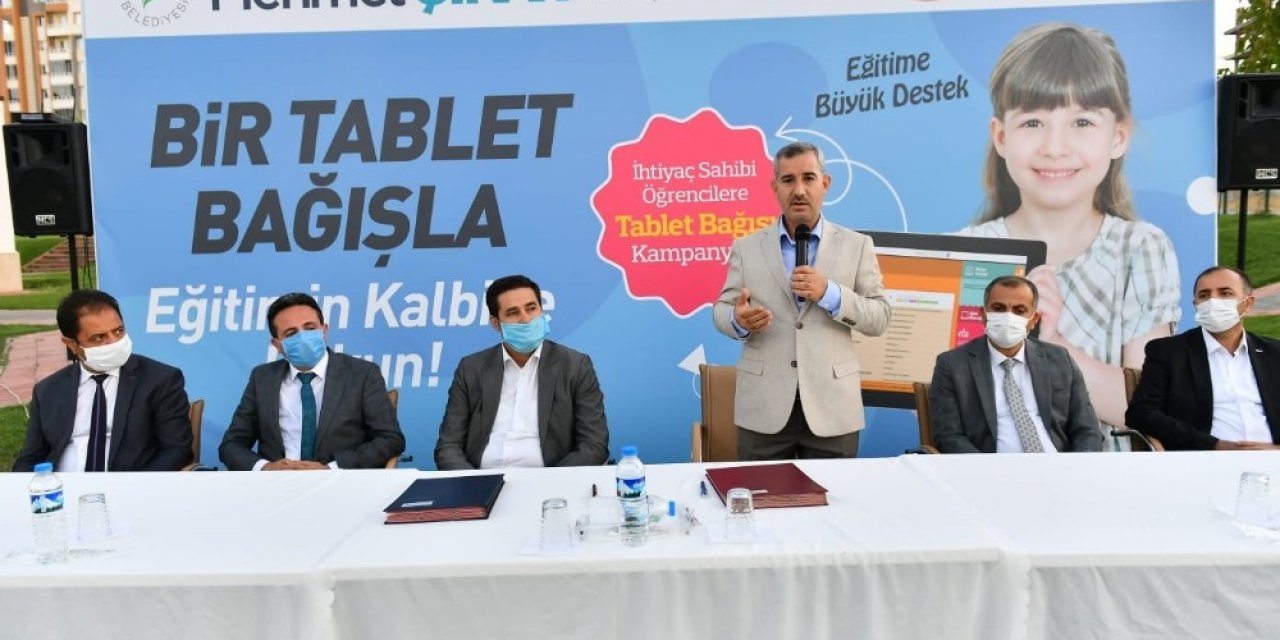 Yeşilyurt Belediyesinden tablet bağış kampanyasına destek