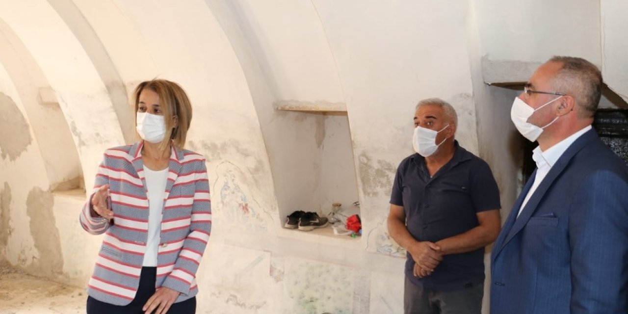 Vali Becel, Kadıncık Ana evinin restorasyonunu inceledi