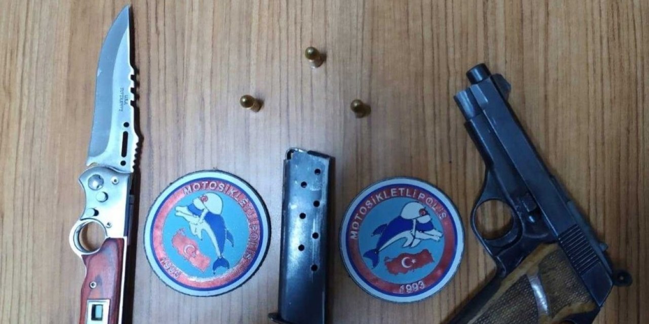 Polis, yol uygulamasında 3 adet ruhsatsız tabanca ele geçirdi