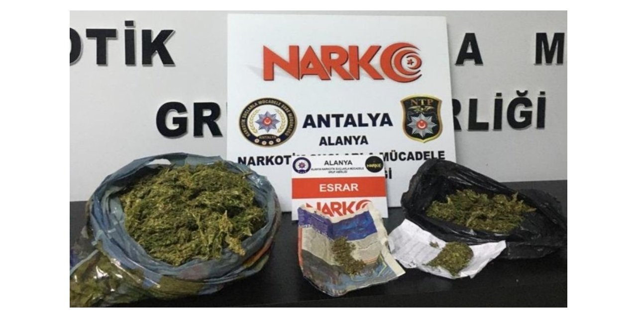 Alanya’da 2 ayrı uyuşturucu operasyonda 2 tutuklama