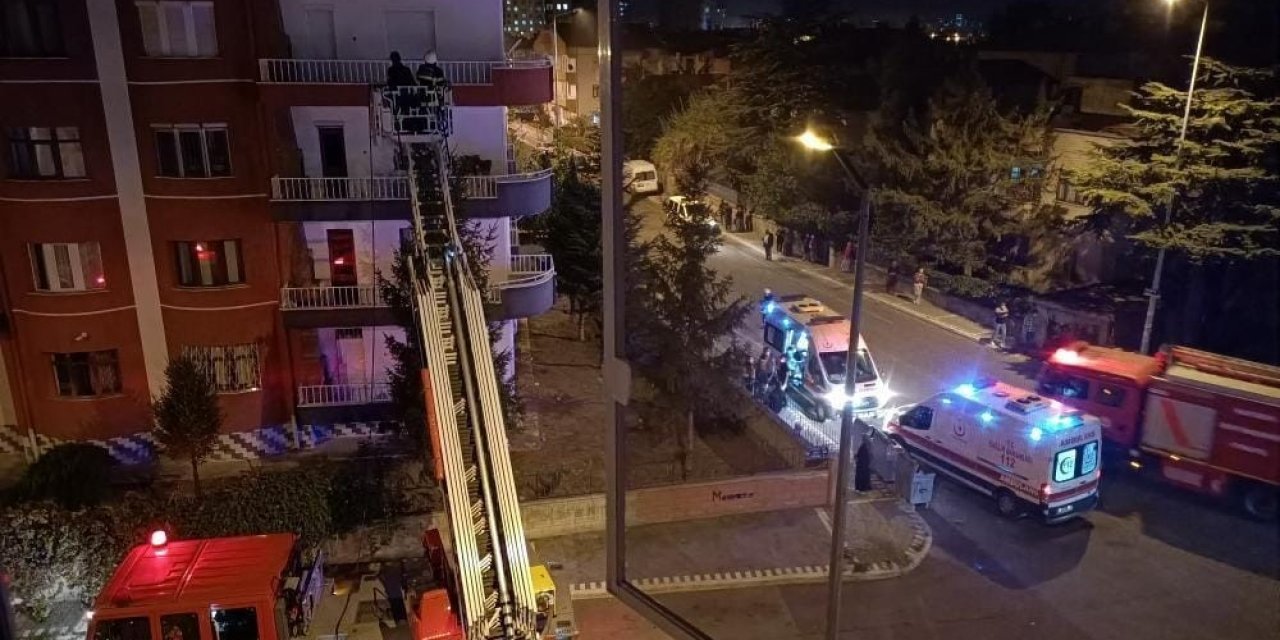 Yangında mahsur kalan çocuklar itfaiye ekiplerince kurtarıldı