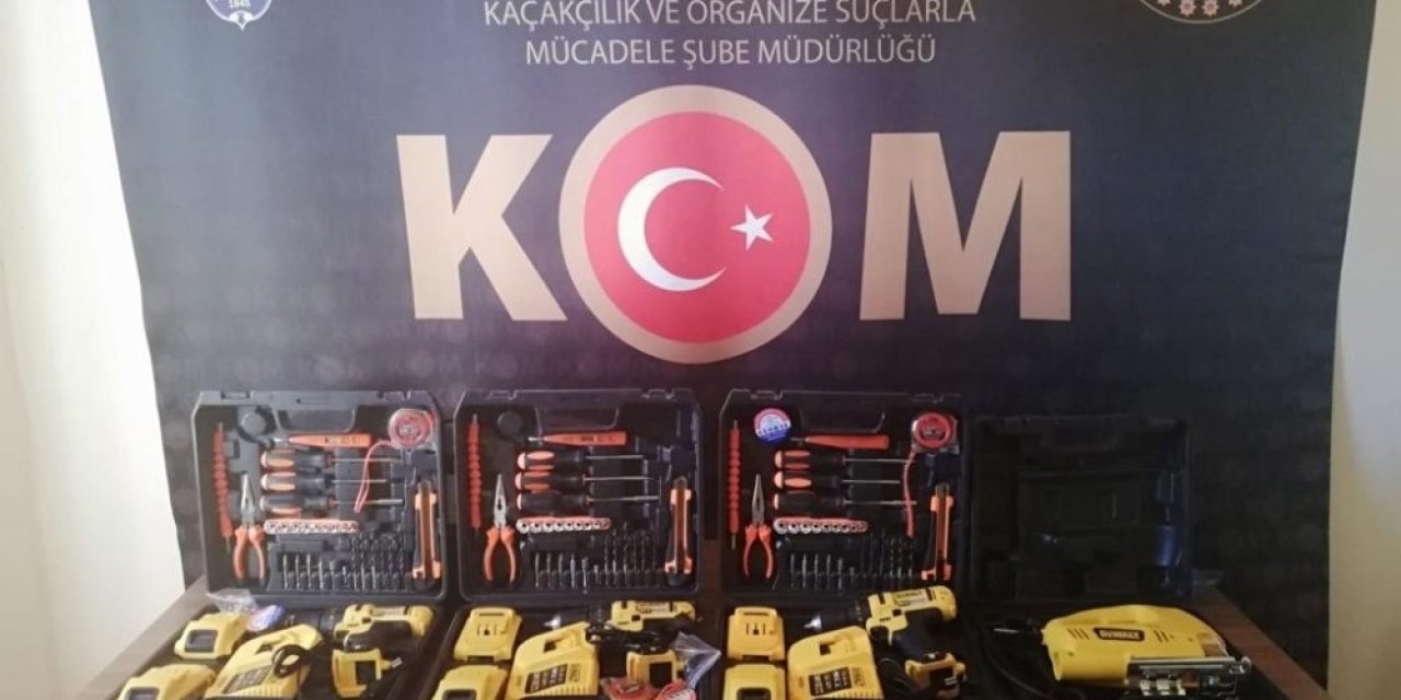 Gümrük kaçağı iş aletleri satanlara operasyon
