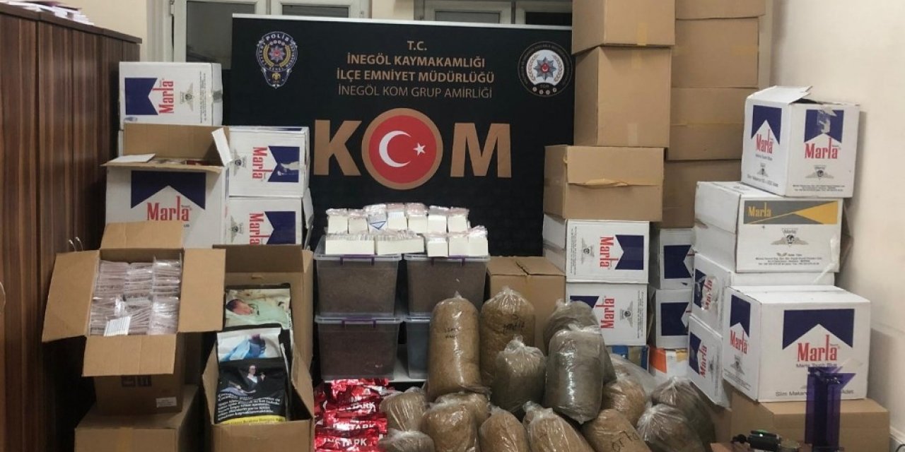 204 kilo kaçak tütün ele geçirildi