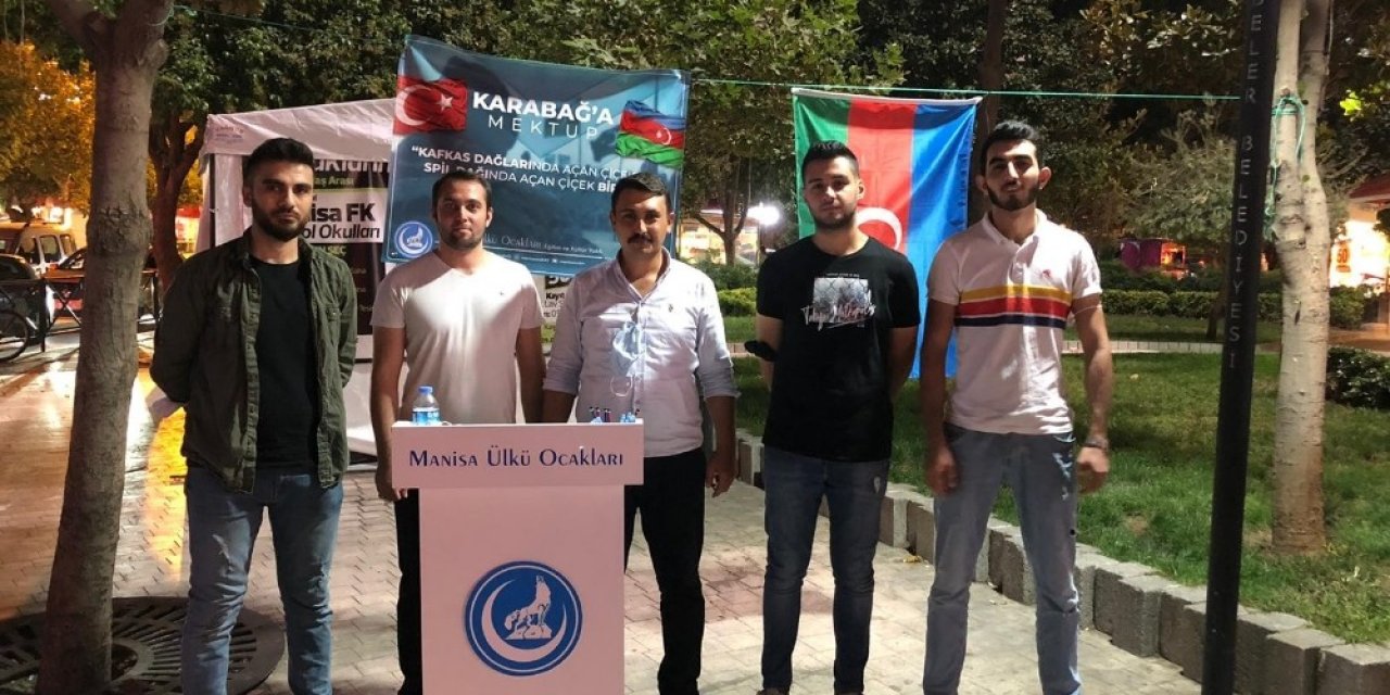 Manisa Ülkü Ocaklarından Azerbaycan’a destek mektubu