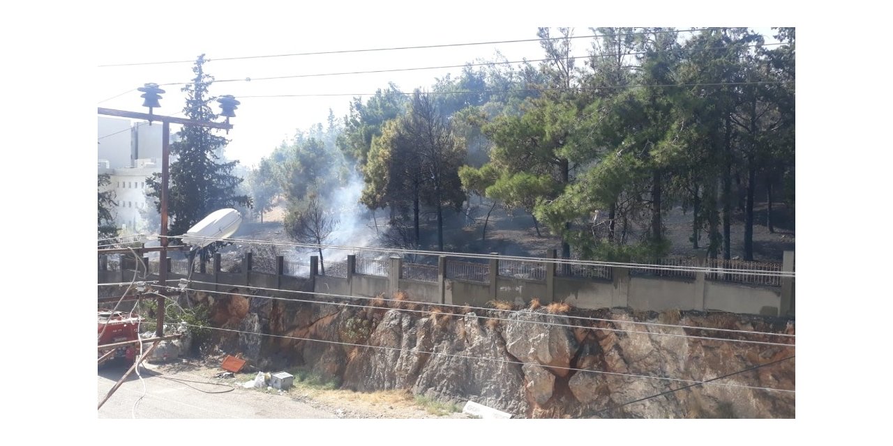Hastane bahçesinde yangın paniği