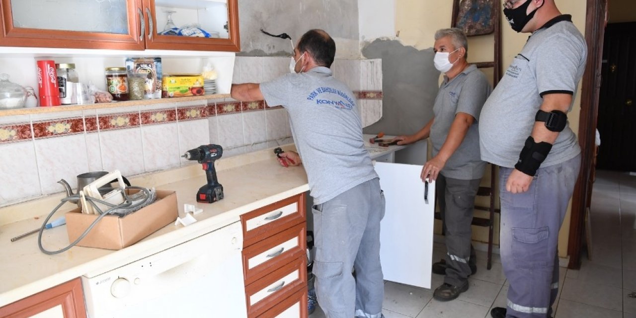 Konyaaltı’nda  yanan 6 ev baştan sona yenilendi