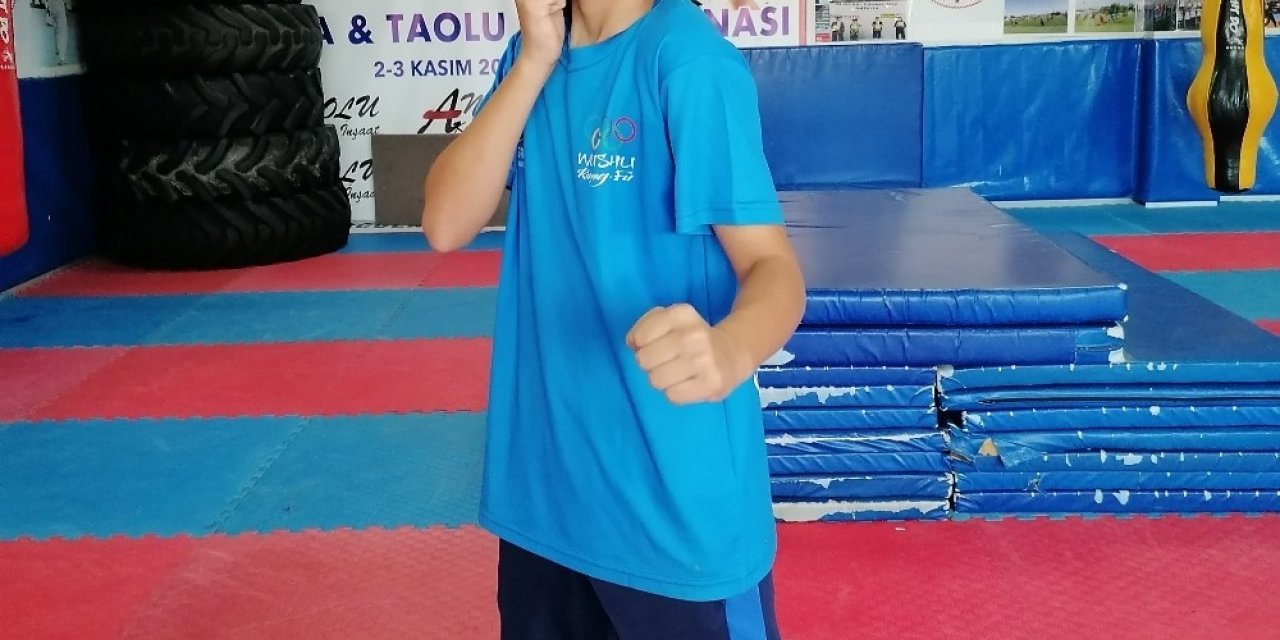 Yunusemreli wushucudan yaşıtlarına ’spor yapın’ çağrısı