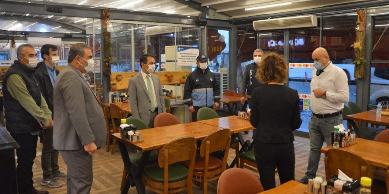 Vali Aktaş Covid-19 denetimlerine katıldı