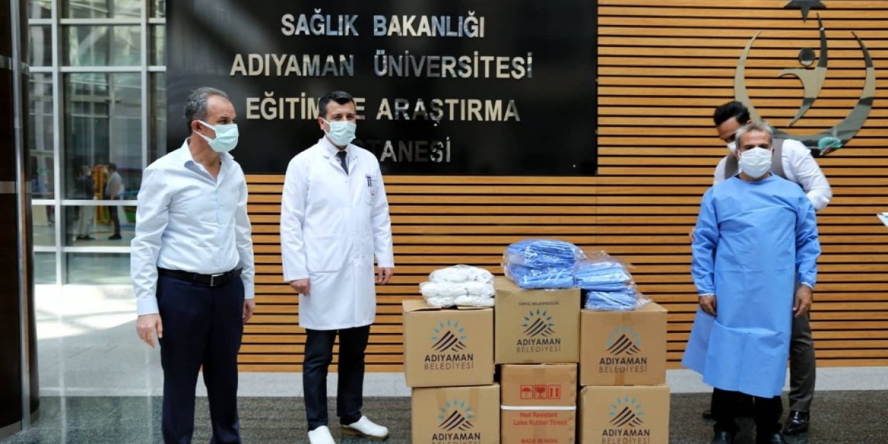 Belediyeden sağlıkçılara malzeme desteği