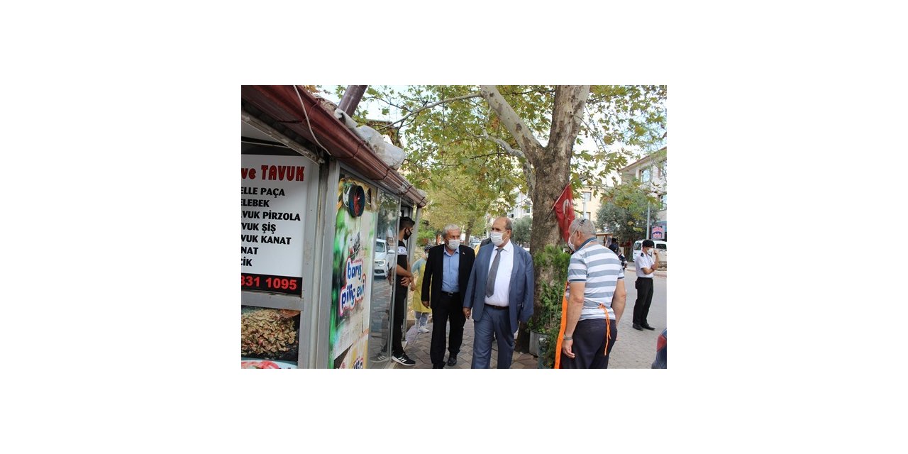 Kaymakam Ünal maske denetimlerine katıldı