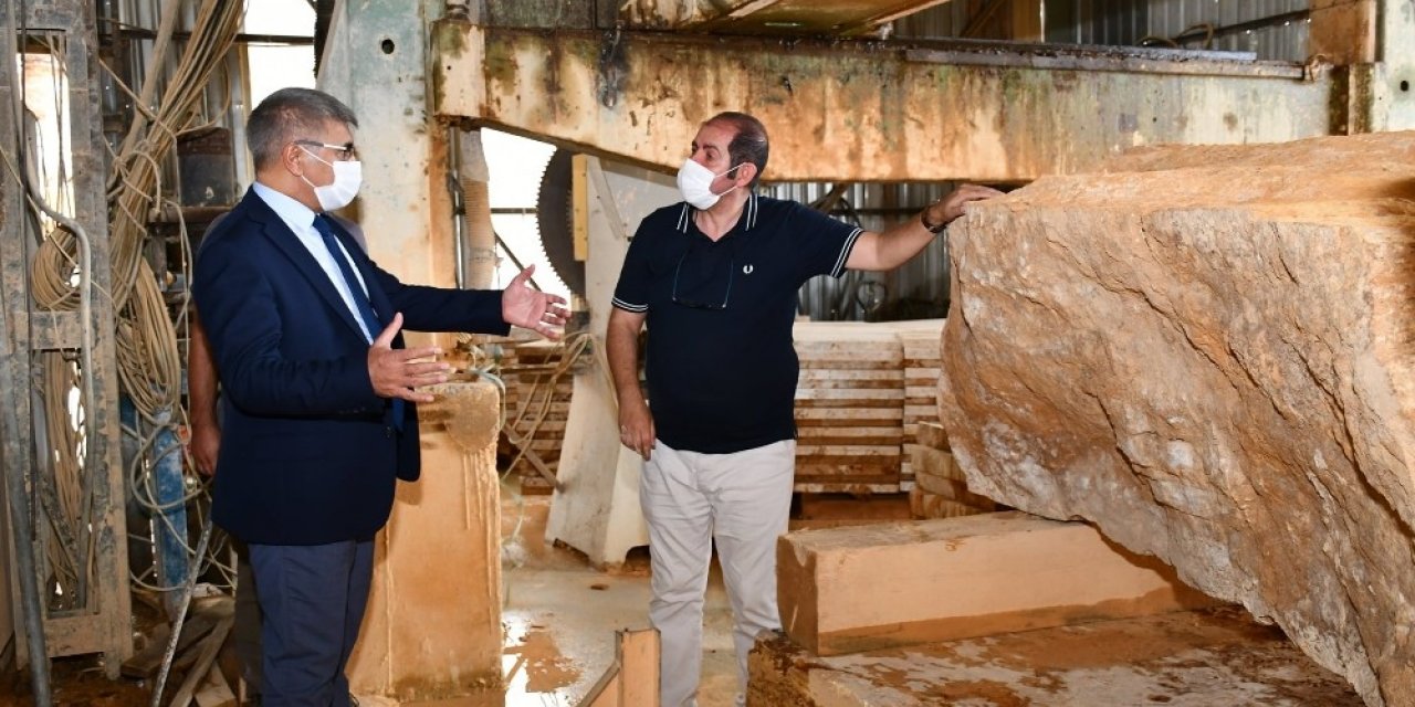 Vali Gürel, Sarı Traverten hakkında bilgi aldı