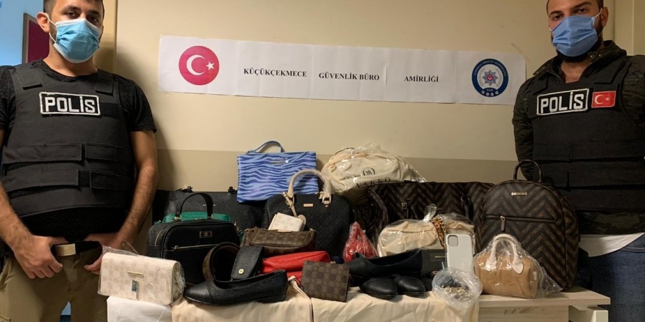 Ünlü bir markanın taklit ürünlerini saklayan iş yerine operasyon