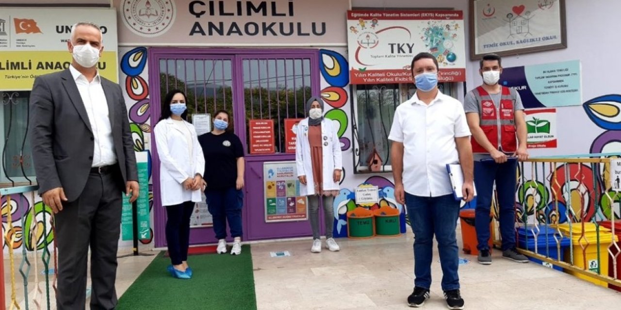 Çilimli’de okullarda denetim yapıldı