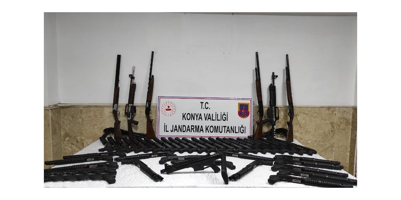 Konya’da kaçak silah operasyonu