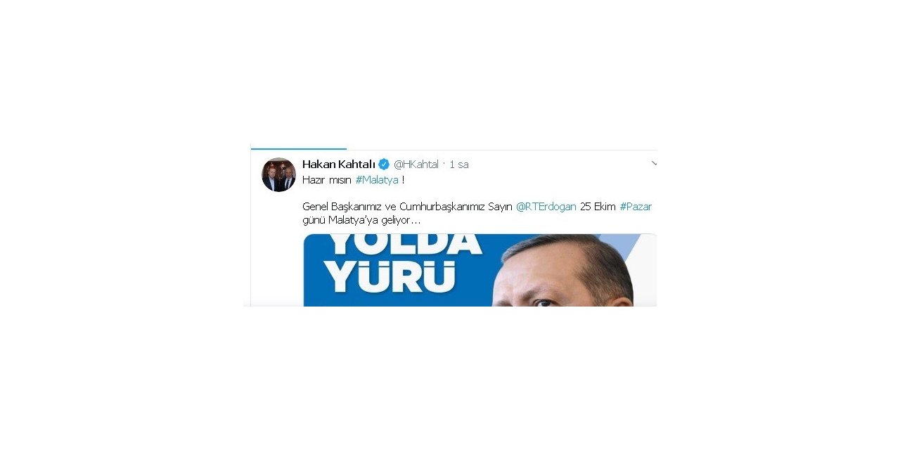 Cumhurbaşkanı Erdoğan 25 Ekim’de Malatya’da